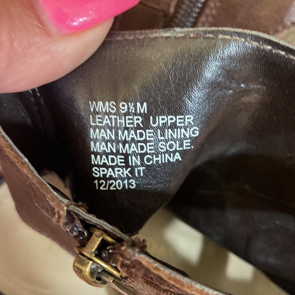 Reaction Kenneth Cole Brown leather strappy booties sandals 9.5 - Picture 10 of 13